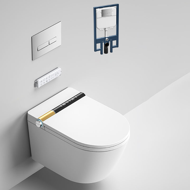 Elongated Wall Mounted Bidet Smart Bidet with Heated Seat and Warm Air Dryer Automatic Lid Clearhalo 'Bathroom Remodel & Bathroom Fixtures' 'Bidets' 'Home Improvement' 'home_improvement' 'home_improvement_bidets' 'Toilets & Bidets' 7434567