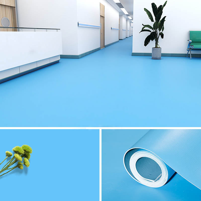 PVC Flooring Pure Color Self-Stick Waterproof Fire Resistant PVC Flooring Sky Blue Clearhalo 'Flooring 'Home Improvement' 'home_improvement' 'home_improvement_vinyl_flooring' 'Vinyl Flooring' 'vinyl_flooring' Walls and Ceiling' 7434888