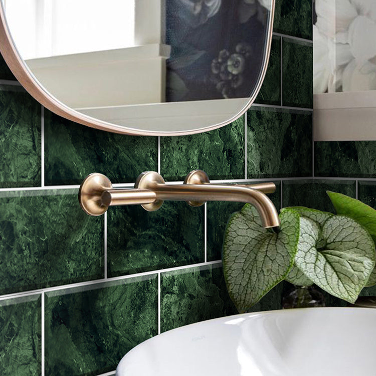 Mosaic Tile Peel and Stick Tile Pvc Backsplash Peel and Stick Wall Tile in Green Clearhalo 'Flooring 'Home Improvement' 'home_improvement' 'home_improvement_peel_stick_blacksplash' 'Peel & Stick Backsplash Tile' 'peel_stick_blacksplash' 'Walls & Ceilings' Walls and Ceiling' 7435100