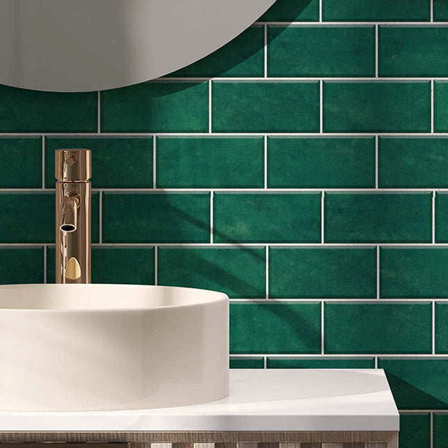 Mosaic Tile Peel and Stick Tile Pvc Backsplash Peel and Stick Wall Tile in Green Clearhalo 'Flooring 'Home Improvement' 'home_improvement' 'home_improvement_peel_stick_blacksplash' 'Peel & Stick Backsplash Tile' 'peel_stick_blacksplash' 'Walls & Ceilings' Walls and Ceiling' 7435105