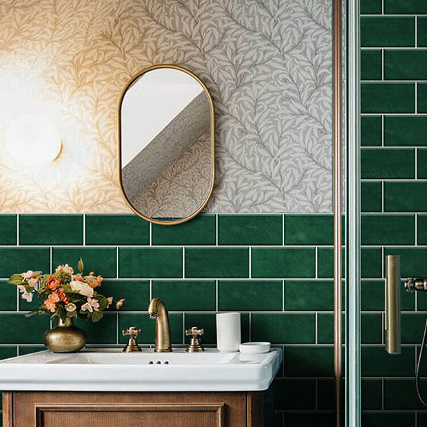 Mosaic Tile Peel and Stick Tile Pvc Backsplash Peel and Stick Wall Tile in Green Clearhalo 'Flooring 'Home Improvement' 'home_improvement' 'home_improvement_peel_stick_blacksplash' 'Peel & Stick Backsplash Tile' 'peel_stick_blacksplash' 'Walls & Ceilings' Walls and Ceiling' 7435106