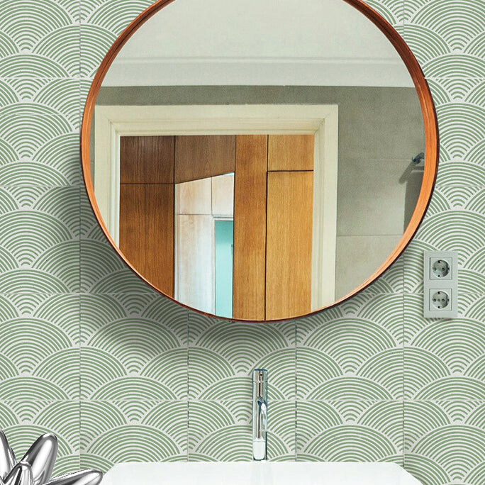 Modern Mosaic Tile Peel and Stick Tile Pvc Kitchen Backsplash Peel and Stick Wall Tile Light Green 8"L x 8"W 10-Piece Set Clearhalo 'Flooring 'Home Improvement' 'home_improvement' 'home_improvement_peel_stick_blacksplash' 'Peel & Stick Backsplash Tile' 'peel_stick_blacksplash' 'Walls & Ceilings' Walls and Ceiling' 7435144