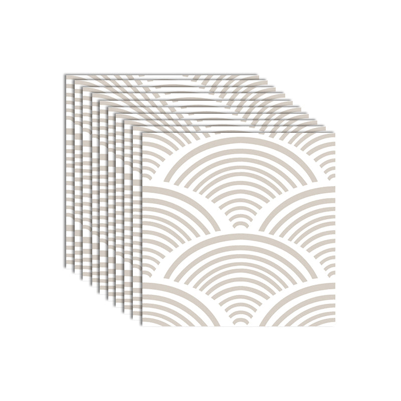 Modern Mosaic Tile Peel and Stick Tile Pvc Kitchen Backsplash Peel and Stick Wall Tile Light Gray 6"L x 6"W 10-Piece Set Clearhalo 'Flooring 'Home Improvement' 'home_improvement' 'home_improvement_peel_stick_blacksplash' 'Peel & Stick Backsplash Tile' 'peel_stick_blacksplash' 'Walls & Ceilings' Walls and Ceiling' 7435145