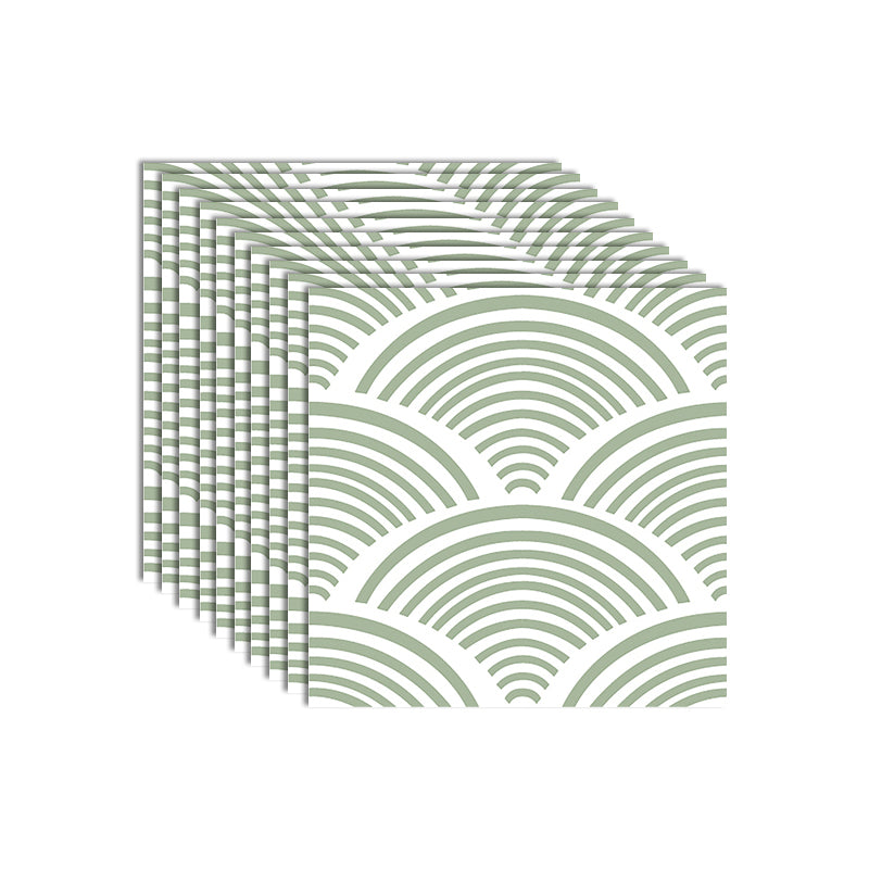 Modern Mosaic Tile Peel and Stick Tile Pvc Kitchen Backsplash Peel and Stick Wall Tile Light Green 6"L x 6"W 10-Piece Set Clearhalo 'Flooring 'Home Improvement' 'home_improvement' 'home_improvement_peel_stick_blacksplash' 'Peel & Stick Backsplash Tile' 'peel_stick_blacksplash' 'Walls & Ceilings' Walls and Ceiling' 7435148