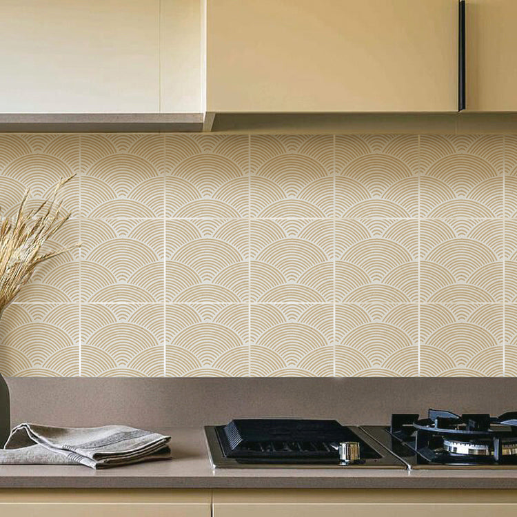 Modern Mosaic Tile Peel and Stick Tile Pvc Kitchen Backsplash Peel and Stick Wall Tile Light Brown 8"L x 8"W 10-Piece Set Clearhalo 'Flooring 'Home Improvement' 'home_improvement' 'home_improvement_peel_stick_blacksplash' 'Peel & Stick Backsplash Tile' 'peel_stick_blacksplash' 'Walls & Ceilings' Walls and Ceiling' 7435149