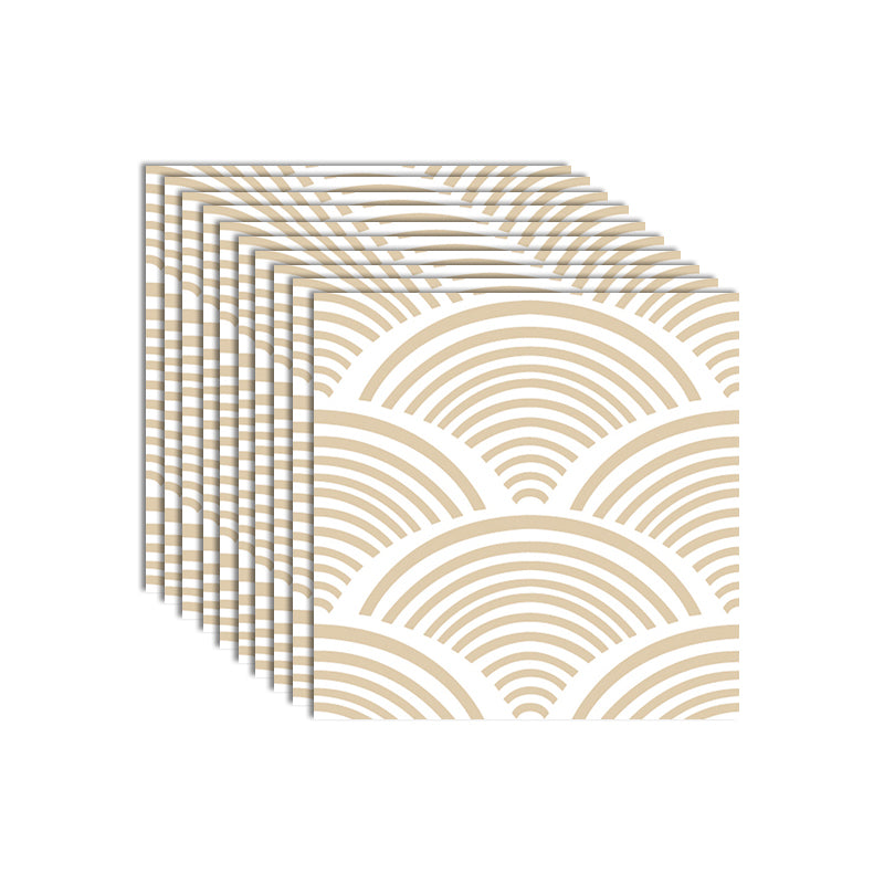 Modern Mosaic Tile Peel and Stick Tile Pvc Kitchen Backsplash Peel and Stick Wall Tile Light Brown 6"L x 6"W 10-Piece Set Clearhalo 'Flooring 'Home Improvement' 'home_improvement' 'home_improvement_peel_stick_blacksplash' 'Peel & Stick Backsplash Tile' 'peel_stick_blacksplash' 'Walls & Ceilings' Walls and Ceiling' 7435151