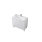 Rectangular Freestanding Bathroom Vanity White Modern Single-Sink Vanity Set Vanity & Faucet 36"L x 19"W x 34"H Clearhalo 'Bathroom Remodel & Bathroom Fixtures' 'Bathroom Vanities' 'bathroom_vanities' 'Home Improvement' 'home_improvement' 'home_improvement_bathroom_vanities' 7435389