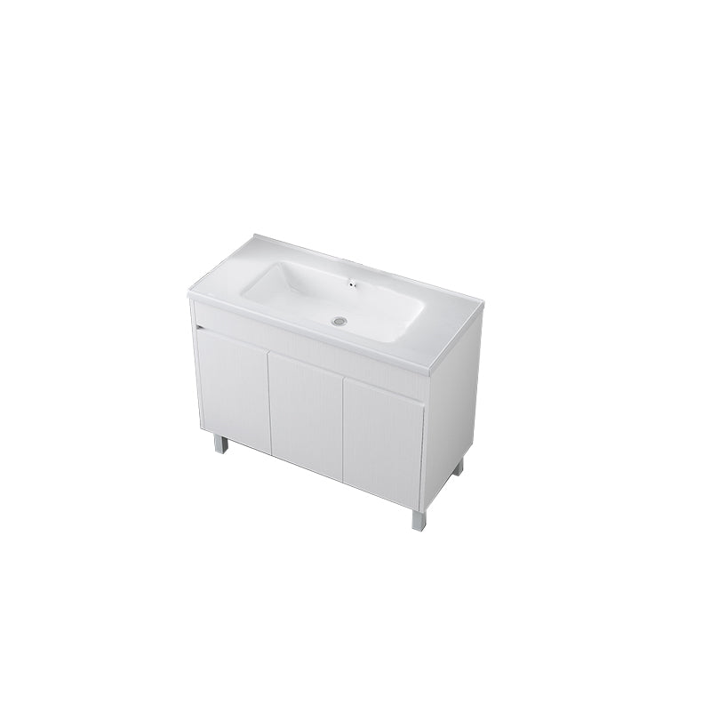 Rectangular Freestanding Bathroom Vanity White Modern Single-Sink Vanity Set Bathroom Vanity 40"L x 19"W x 34"H Clearhalo 'Bathroom Remodel & Bathroom Fixtures' 'Bathroom Vanities' 'bathroom_vanities' 'Home Improvement' 'home_improvement' 'home_improvement_bathroom_vanities' 7435396