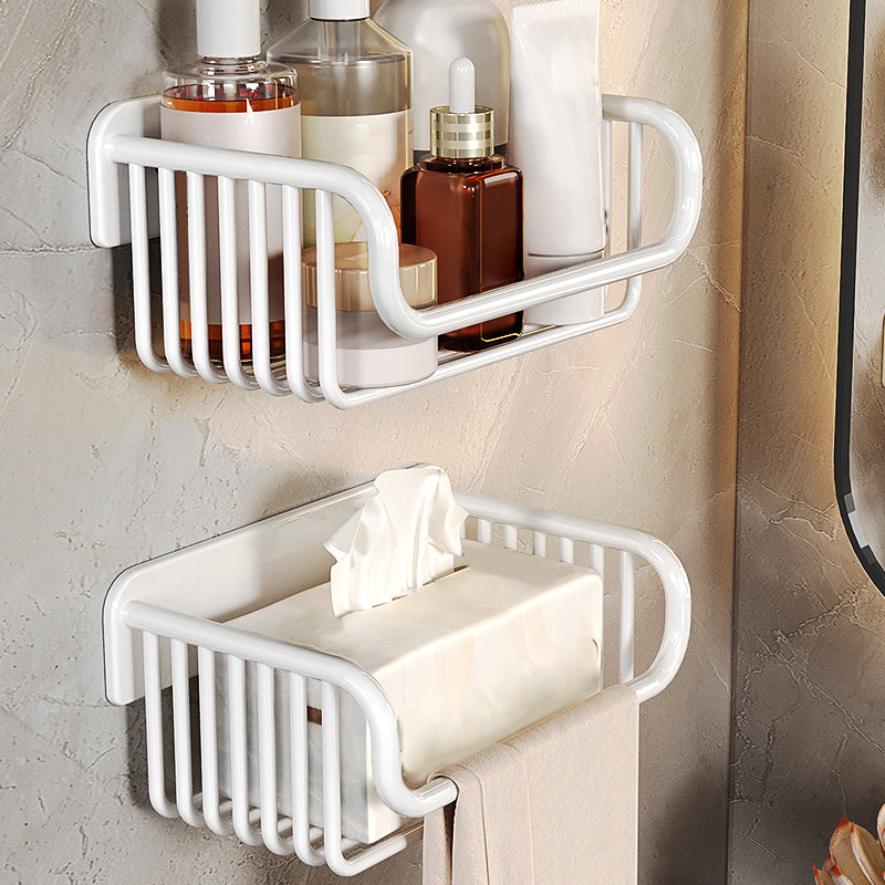 Metal Bathroom Hardware Bath Shelf Bathroom Accessory As Individual Or As a Set White 2 Piece Set Clearhalo 'Bathroom Hardware Sets' 'Bathroom Hardware' 'Bathroom Remodel & Bathroom Fixtures' 'bathroom_hardware_sets' 'Home Improvement' 'home_improvement' 'home_improvement_bathroom_hardware_sets' 7435697