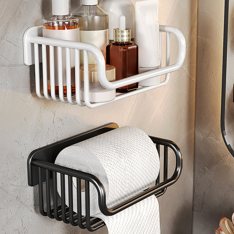 Metal Bathroom Hardware Bath Shelf Bathroom Accessory As Individual Or As a Set White-Black 2 Piece Set Clearhalo 'Bathroom Hardware Sets' 'Bathroom Hardware' 'Bathroom Remodel & Bathroom Fixtures' 'bathroom_hardware_sets' 'Home Improvement' 'home_improvement' 'home_improvement_bathroom_hardware_sets' 7435699