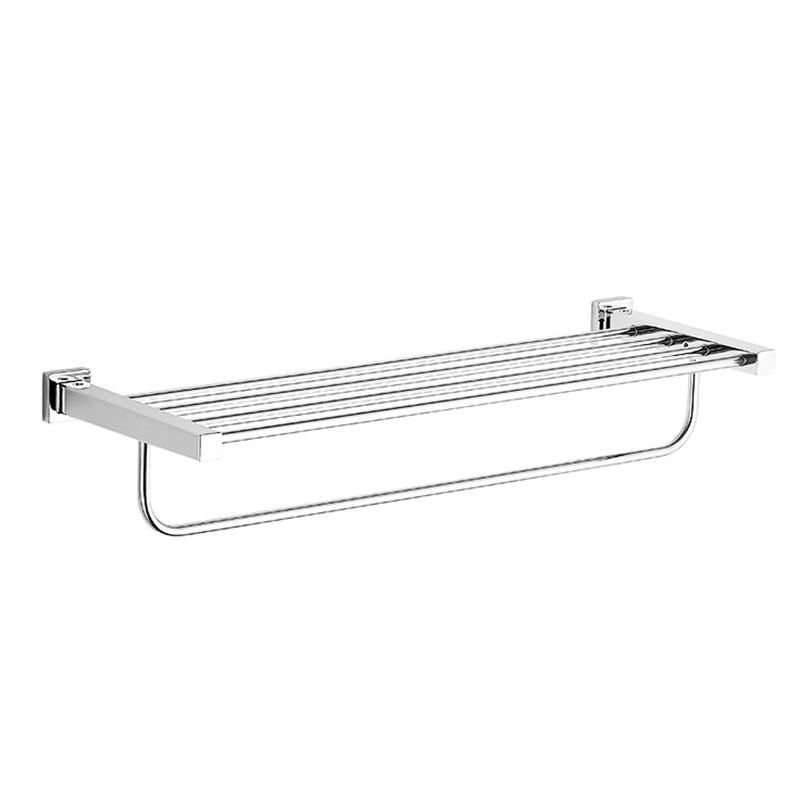 Metal Silver Bathroom Hardware Set 5 - Piece Adhesive Mount Bathroom Hardware Clearhalo 'Bathroom Hardware Sets' 'Bathroom Hardware' 'Bathroom Remodel & Bathroom Fixtures' 'bathroom_hardware_sets' 'Home Improvement' 'home_improvement' 'home_improvement_bathroom_hardware_sets' 7437855