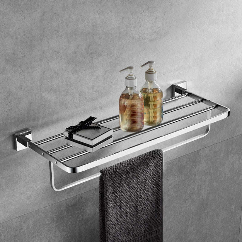 Bath Shelf Bathroom Accessory Kit Metal Drill and Screw Mount Bathroom Hardware Set Clearhalo 'Bathroom Hardware Sets' 'Bathroom Hardware' 'Bathroom Remodel & Bathroom Fixtures' 'bathroom_hardware_sets' 'Home Improvement' 'home_improvement' 'home_improvement_bathroom_hardware_sets' 7437859