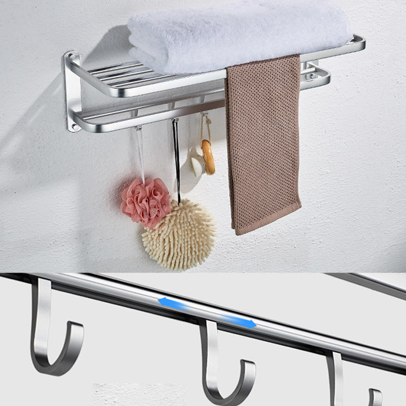 6 - Piece Bathroom Hardware Metal Adhesive Mount Bathroom Accessory Kit Clearhalo 'Bathroom Hardware Sets' 'Bathroom Hardware' 'Bathroom Remodel & Bathroom Fixtures' 'bathroom_hardware_sets' 'Home Improvement' 'home_improvement' 'home_improvement_bathroom_hardware_sets' 7437925