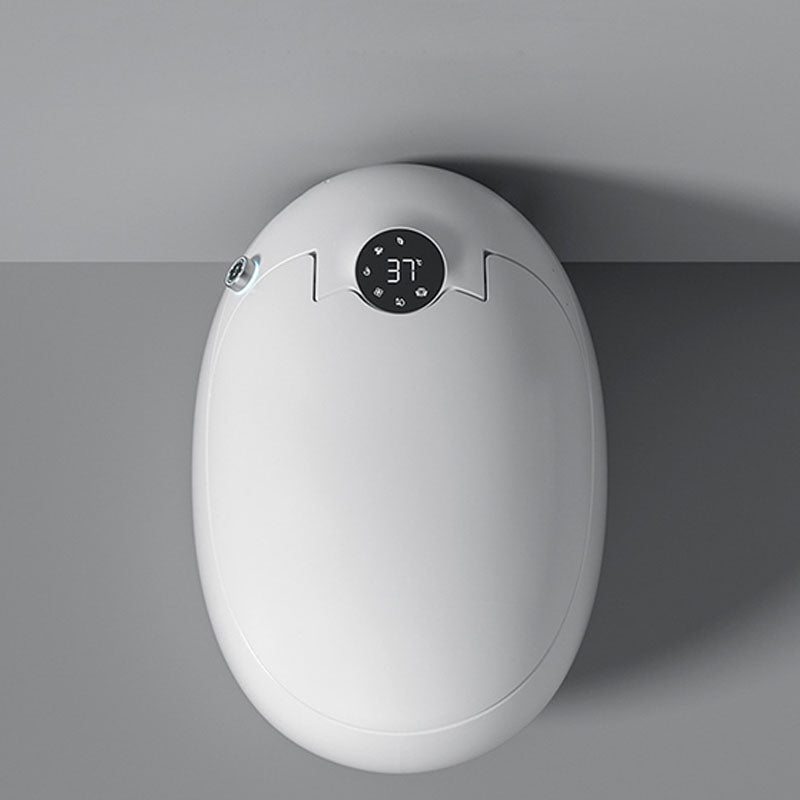 Contemporary Round White Ceramic Heated Seat Floor Mount Bidet Clearhalo 'Bathroom Remodel & Bathroom Fixtures' 'Bidets' 'Home Improvement' 'home_improvement' 'home_improvement_bidets' 'Toilets & Bidets' 7438002