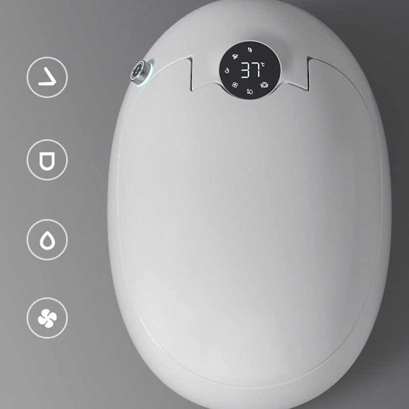 Contemporary Round White Ceramic Heated Seat Floor Mount Bidet Clearhalo 'Bathroom Remodel & Bathroom Fixtures' 'Bidets' 'Home Improvement' 'home_improvement' 'home_improvement_bidets' 'Toilets & Bidets' 7438005