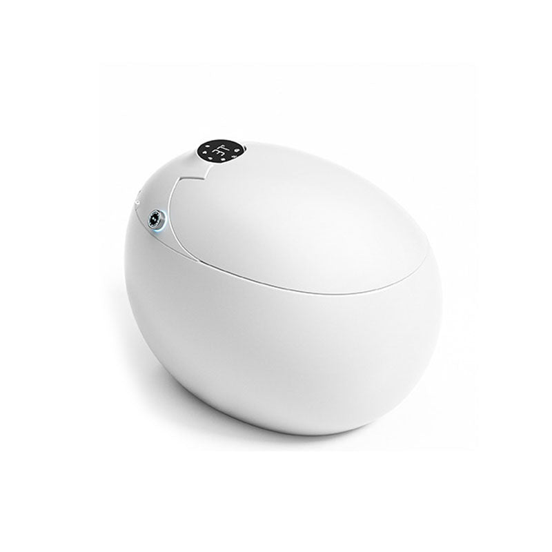 Contemporary Round White Ceramic Heated Seat Floor Mount Bidet Clearhalo 'Bathroom Remodel & Bathroom Fixtures' 'Bidets' 'Home Improvement' 'home_improvement' 'home_improvement_bidets' 'Toilets & Bidets' 7438007