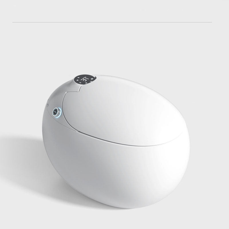 Contemporary Round White Ceramic Heated Seat Floor Mount Bidet Clearhalo 'Bathroom Remodel & Bathroom Fixtures' 'Bidets' 'Home Improvement' 'home_improvement' 'home_improvement_bidets' 'Toilets & Bidets' 7438008