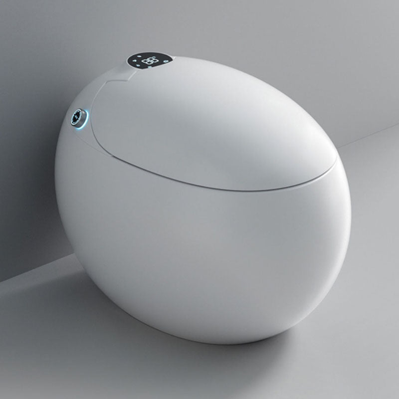 Contemporary White Round Ceramic Heated Seat Floor Mount Bidet Clearhalo 'Bathroom Remodel & Bathroom Fixtures' 'Bidets' 'Home Improvement' 'home_improvement' 'home_improvement_bidets' 'Toilets & Bidets' 7438014