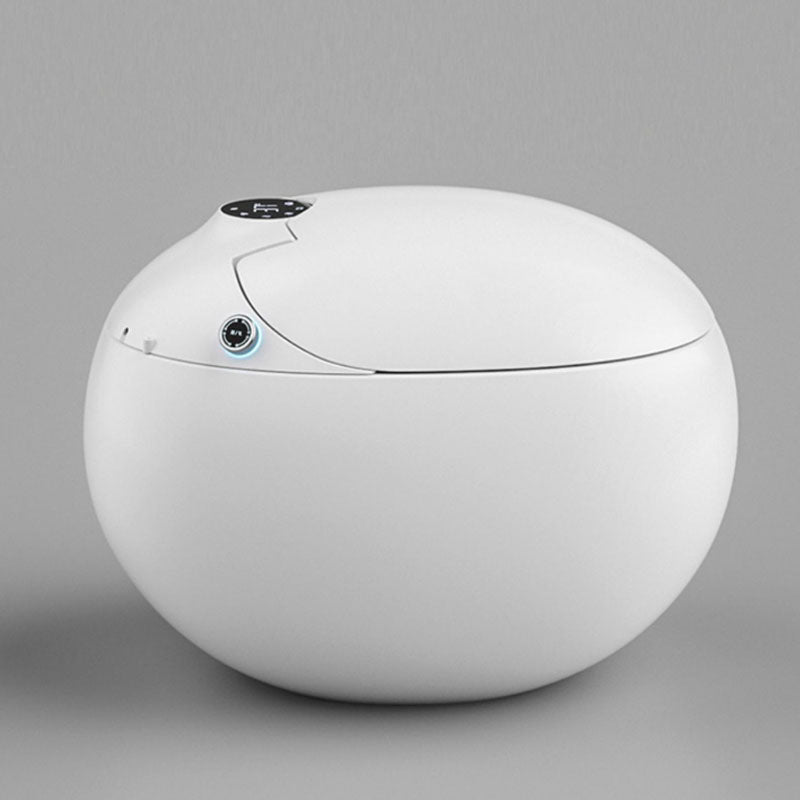 Contemporary White Round Ceramic Heated Seat Floor Mount Bidet Clearhalo 'Bathroom Remodel & Bathroom Fixtures' 'Bidets' 'Home Improvement' 'home_improvement' 'home_improvement_bidets' 'Toilets & Bidets' 7438016