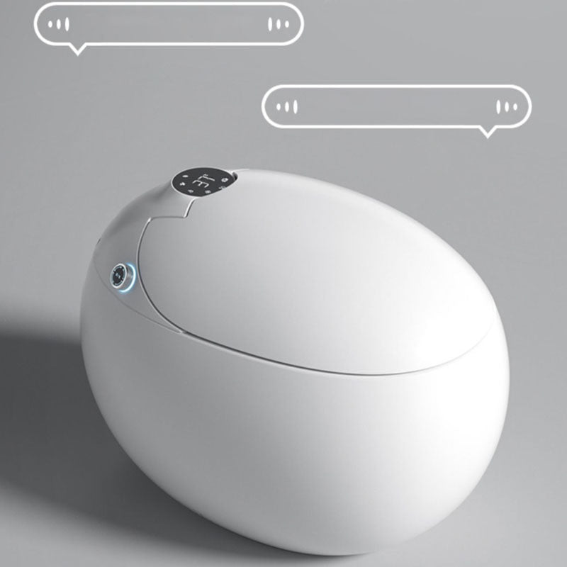 Contemporary White Round Ceramic Heated Seat Floor Mount Bidet Clearhalo 'Bathroom Remodel & Bathroom Fixtures' 'Bidets' 'Home Improvement' 'home_improvement' 'home_improvement_bidets' 'Toilets & Bidets' 7438018