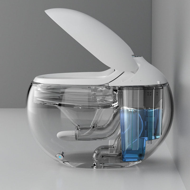 Contemporary White Round Ceramic Heated Seat Floor Mount Bidet Clearhalo 'Bathroom Remodel & Bathroom Fixtures' 'Bidets' 'Home Improvement' 'home_improvement' 'home_improvement_bidets' 'Toilets & Bidets' 7438024