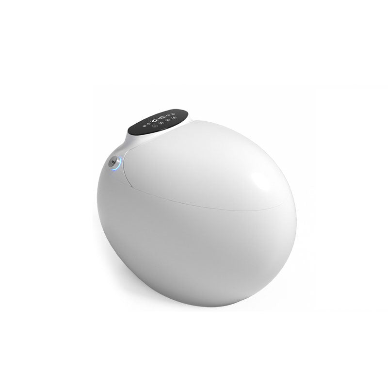 Round White Floor Mount Bidet with Heated Seat and Warm Air Dryer Automatic Lid 16" Clearhalo 'Bathroom Remodel & Bathroom Fixtures' 'Bidets' 'Home Improvement' 'home_improvement' 'home_improvement_bidets' 'Toilets & Bidets' 7438027