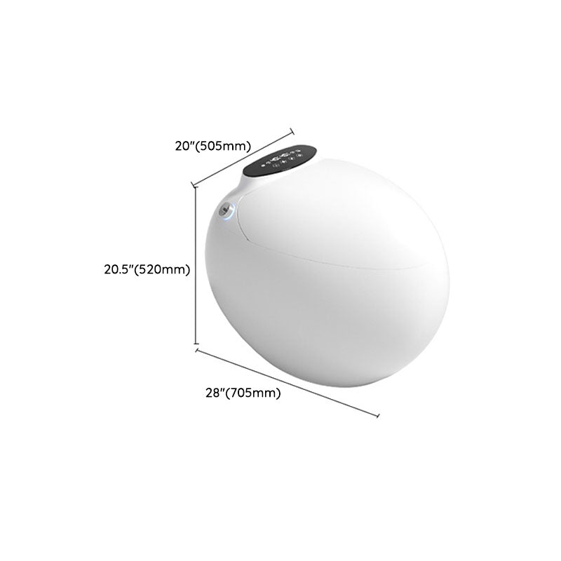 Round White Floor Mount Bidet with Heated Seat and Warm Air Dryer Clearhalo 'Bathroom Remodel & Bathroom Fixtures' 'Bidets' 'Home Improvement' 'home_improvement' 'home_improvement_bidets' 'Toilets & Bidets' 7438037