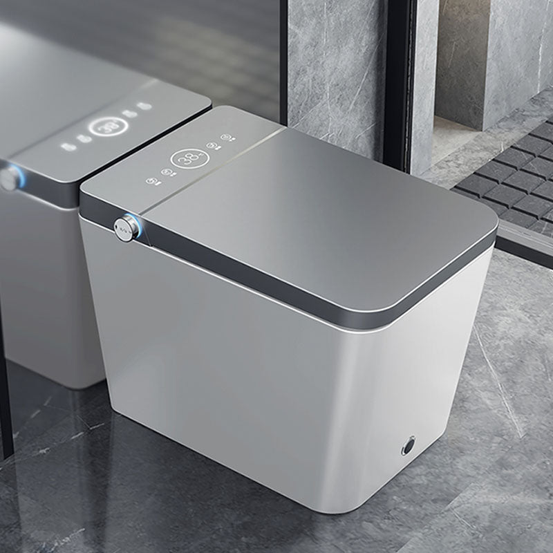 Elongated Smart Bidet Horizontal Spray Antimicrobial Smart Toilet Bidet Gray White Clearhalo 'Bathroom Remodel & Bathroom Fixtures' 'Bidets' 'Home Improvement' 'home_improvement' 'home_improvement_bidets' 'Toilets & Bidets' 7438058