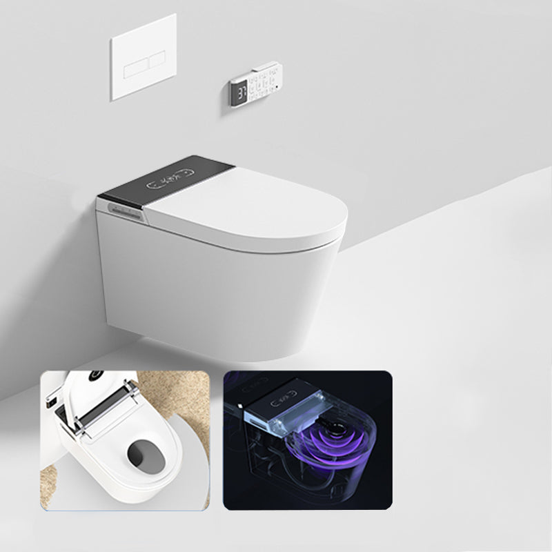 15.55" L Smart Bidet Elongated with Water Pressure Control Toilet Black White Floating Mount Clearhalo 'Bathroom Remodel & Bathroom Fixtures' 'Bidets' 'Home Improvement' 'home_improvement' 'home_improvement_bidets' 'Toilets & Bidets' 7438159