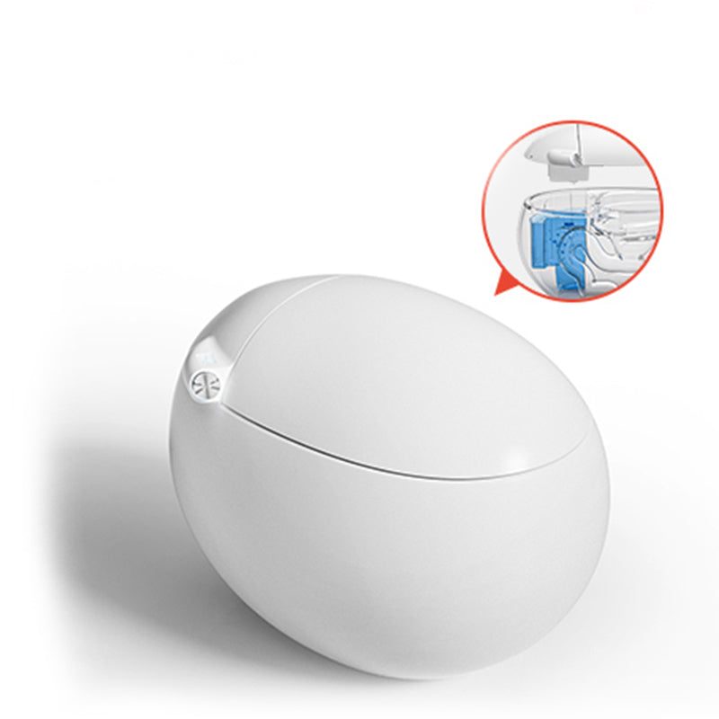 Round Bidet with Heated Seat White 21.25" High Ceramic Floor Mount Bidet No Clearhalo 'Bathroom Remodel & Bathroom Fixtures' 'Bidets' 'Home Improvement' 'home_improvement' 'home_improvement_bidets' 'Toilets & Bidets' 7438178