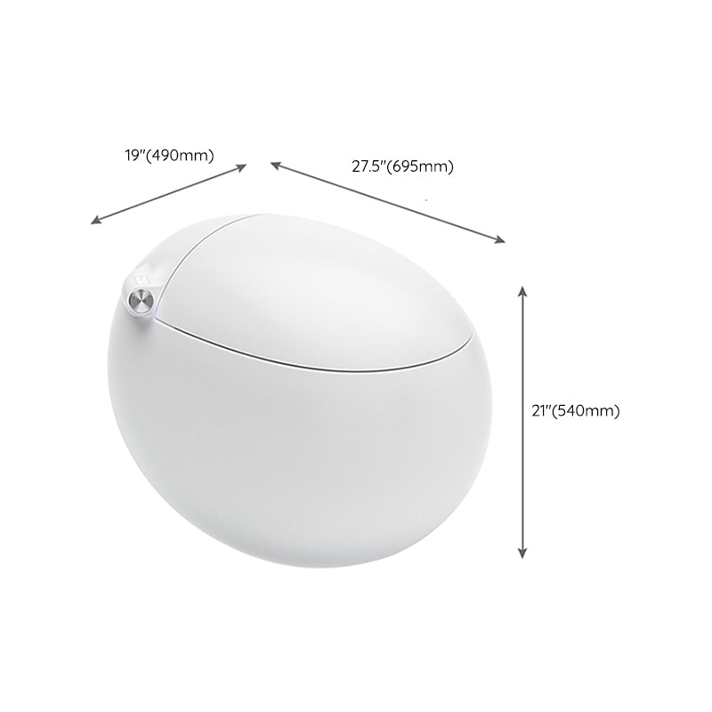 White Round Bidet Heated Seat Floor Mount Bidet Mounting Hardware Included Clearhalo 'Bathroom Remodel & Bathroom Fixtures' 'Bidets' 'Home Improvement' 'home_improvement' 'home_improvement_bidets' 'Toilets & Bidets' 7438223