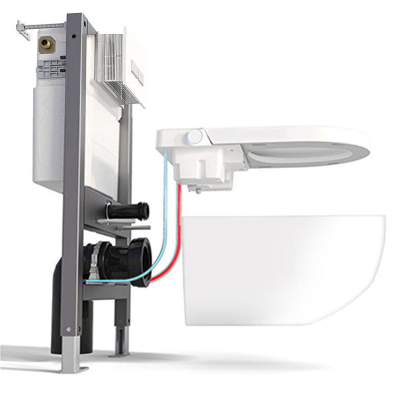 Electronic Elongated Toilet Vitreous China Wall Mounted Bidet Clearhalo 'Bathroom Remodel & Bathroom Fixtures' 'Bidets' 'Home Improvement' 'home_improvement' 'home_improvement_bidets' 'Toilets & Bidets' 7438284