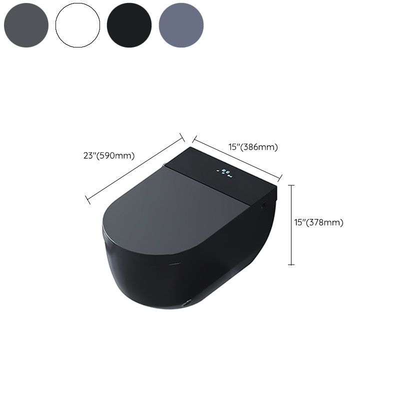 Electronic Elongated Toilet Vitreous China Wall Mounted Bidet Clearhalo 'Bathroom Remodel & Bathroom Fixtures' 'Bidets' 'Home Improvement' 'home_improvement' 'home_improvement_bidets' 'Toilets & Bidets' 7438286