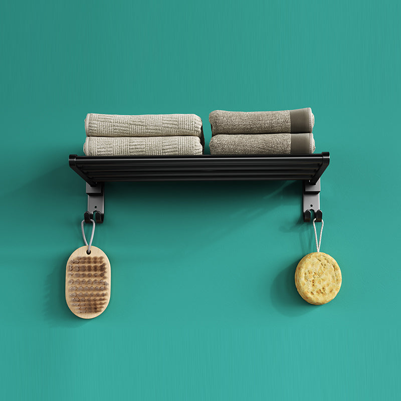 Modern Metal Bathroom Accessory Kit Drill and Screw Mount Bathroom Accessory Set Towel Bar (16"L ) Clearhalo 'Bathroom Hardware Sets' 'Bathroom Hardware' 'Bathroom Remodel & Bathroom Fixtures' 'bathroom_hardware_sets' 'Home Improvement' 'home_improvement' 'home_improvement_bathroom_hardware_sets' 7439152