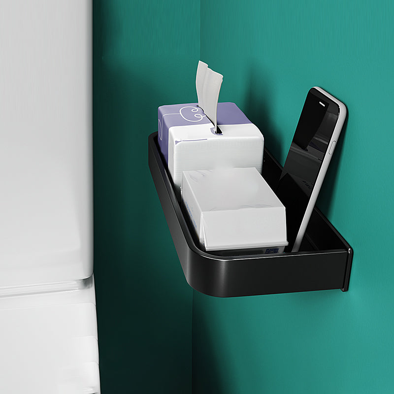 Modern Metal Bathroom Accessory Kit Drill and Screw Mount Bathroom Accessory Set Bath Shelf (12"L ) Clearhalo 'Bathroom Hardware Sets' 'Bathroom Hardware' 'Bathroom Remodel & Bathroom Fixtures' 'bathroom_hardware_sets' 'Home Improvement' 'home_improvement' 'home_improvement_bathroom_hardware_sets' 7439162