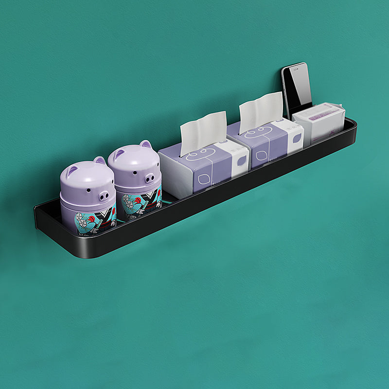 Modern Metal Bathroom Accessory Kit Drill and Screw Mount Bathroom Accessory Set Bath Shelf (24"L) Clearhalo 'Bathroom Hardware Sets' 'Bathroom Hardware' 'Bathroom Remodel & Bathroom Fixtures' 'bathroom_hardware_sets' 'Home Improvement' 'home_improvement' 'home_improvement_bathroom_hardware_sets' 7439166