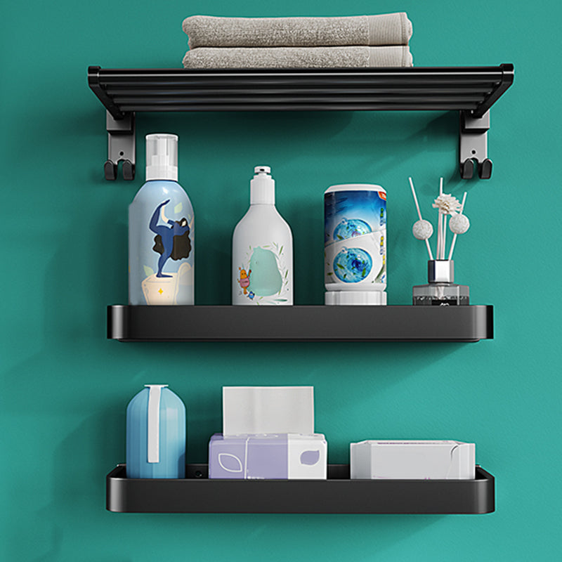 Modern Metal Bathroom Accessory Kit Drill and Screw Mount Bathroom Accessory Set 3-Piece Set (16"L) Clearhalo 'Bathroom Hardware Sets' 'Bathroom Hardware' 'Bathroom Remodel & Bathroom Fixtures' 'bathroom_hardware_sets' 'Home Improvement' 'home_improvement' 'home_improvement_bathroom_hardware_sets' 7439174