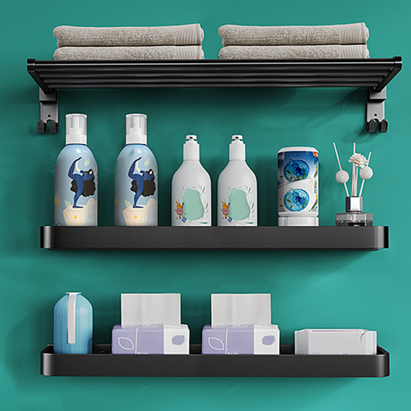 Modern Metal Bathroom Accessory Kit Drill and Screw Mount Bathroom Accessory Set 3 Piece Set (24-inch) Clearhalo 'Bathroom Hardware Sets' 'Bathroom Hardware' 'Bathroom Remodel & Bathroom Fixtures' 'bathroom_hardware_sets' 'Home Improvement' 'home_improvement' 'home_improvement_bathroom_hardware_sets' 7439175