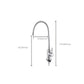 Farmhouse One Handle Kitchen Faucet High Arch Water Filler in Silver Clearhalo 'Home Improvement' 'home_improvement' 'home_improvement_kitchen_faucets' 'Kitchen Faucets' 'Kitchen Remodel & Kitchen Fixtures' 'Kitchen Sinks & Faucet Components' 'kitchen_faucets' 7440020