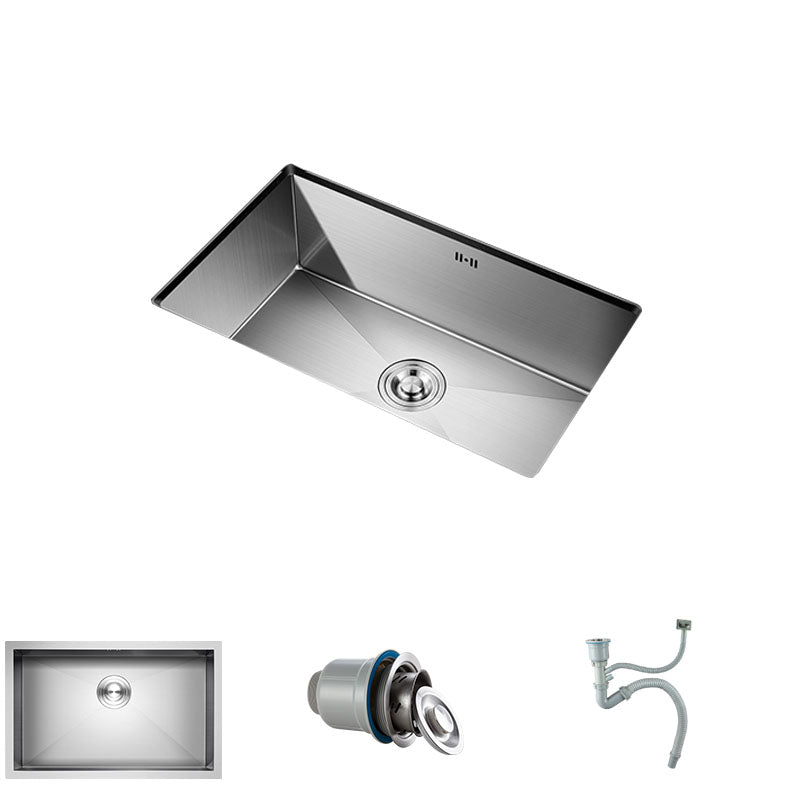 Modern Style Kitchen Sink Stainless Steel Undermount Kitchen Sink with Faucet None Clearhalo 'Home Improvement' 'home_improvement' 'home_improvement_kitchen_sinks' 'Kitchen Remodel & Kitchen Fixtures' 'Kitchen Sinks & Faucet Components' 'Kitchen Sinks' 'kitchen_sinks' 7440094