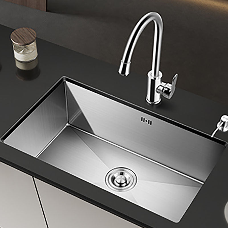 Modern Style Kitchen Sink Stainless Steel Undermount Kitchen Sink with Faucet Clearhalo 'Home Improvement' 'home_improvement' 'home_improvement_kitchen_sinks' 'Kitchen Remodel & Kitchen Fixtures' 'Kitchen Sinks & Faucet Components' 'Kitchen Sinks' 'kitchen_sinks' 7440097