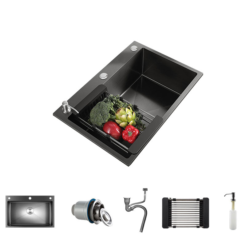 Modern Style Kitchen Sink Stainless Steel Drop-In Kitchen Sink with Faucet None Clearhalo 'Home Improvement' 'home_improvement' 'home_improvement_kitchen_sinks' 'Kitchen Remodel & Kitchen Fixtures' 'Kitchen Sinks & Faucet Components' 'Kitchen Sinks' 'kitchen_sinks' 7440112