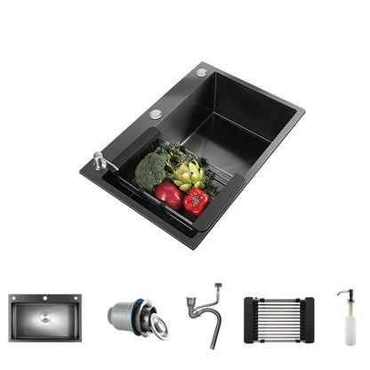 Modern Style Kitchen Sink Stainless Steel Drop-In Kitchen Sink with Faucet None Clearhalo 'Home Improvement' 'home_improvement' 'home_improvement_kitchen_sinks' 'Kitchen Remodel & Kitchen Fixtures' 'Kitchen Sinks & Faucet Components' 'Kitchen Sinks' 'kitchen_sinks' 7440112