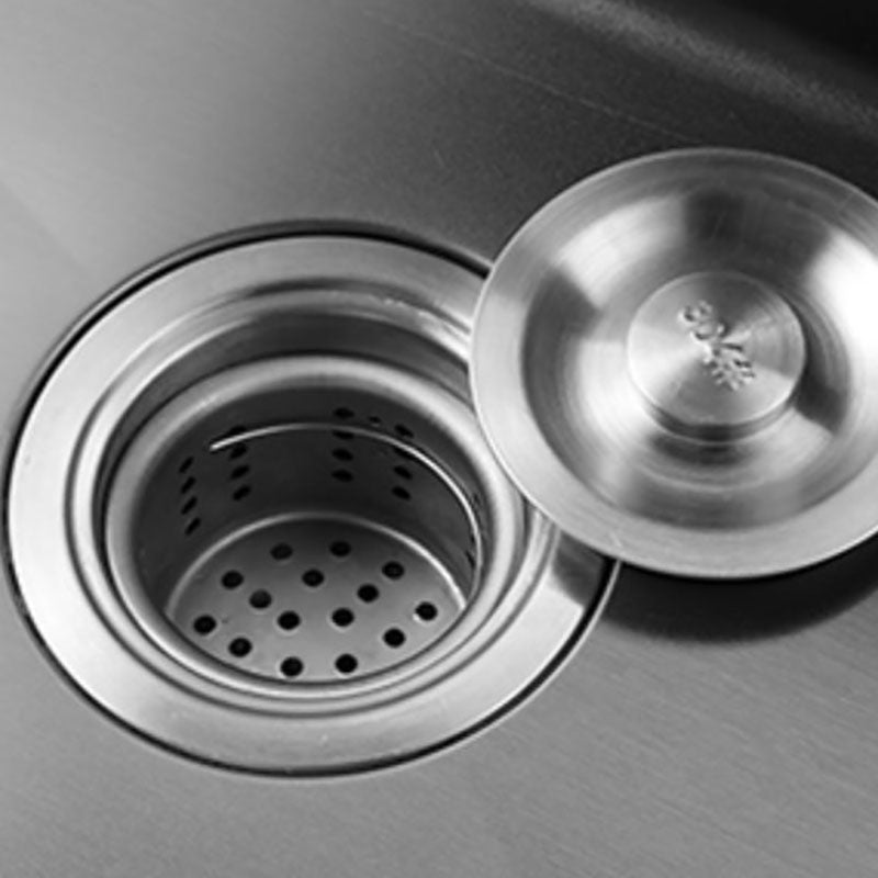 Modern Style Kitchen Sink Stainless Steel Drop-In Kitchen Sink with Faucet Clearhalo 'Home Improvement' 'home_improvement' 'home_improvement_kitchen_sinks' 'Kitchen Remodel & Kitchen Fixtures' 'Kitchen Sinks & Faucet Components' 'Kitchen Sinks' 'kitchen_sinks' 7440121