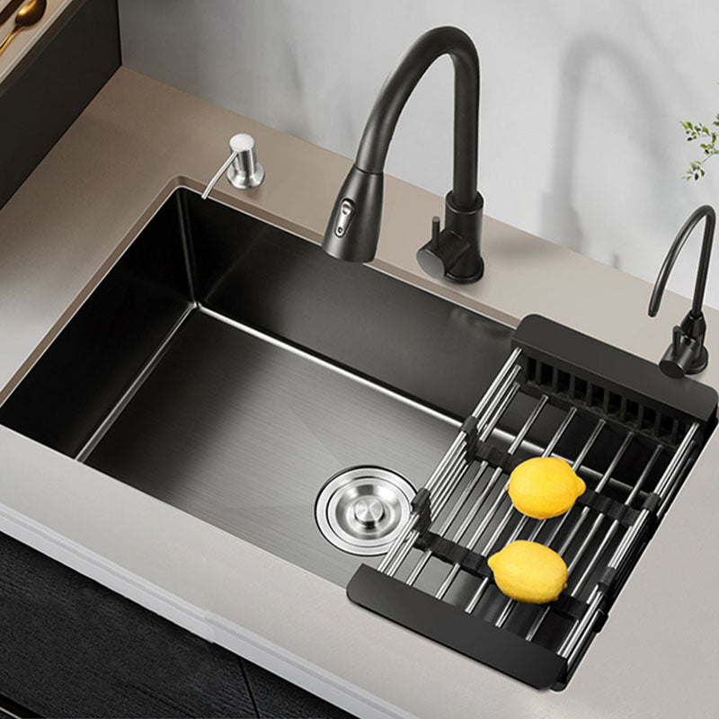 Undermount Kitchen Sink Soundproof Design Stainless Steel Kitchen Sink with Faucet Clearhalo 'Home Improvement' 'home_improvement' 'home_improvement_kitchen_sinks' 'Kitchen Remodel & Kitchen Fixtures' 'Kitchen Sinks & Faucet Components' 'Kitchen Sinks' 'kitchen_sinks' 7440135