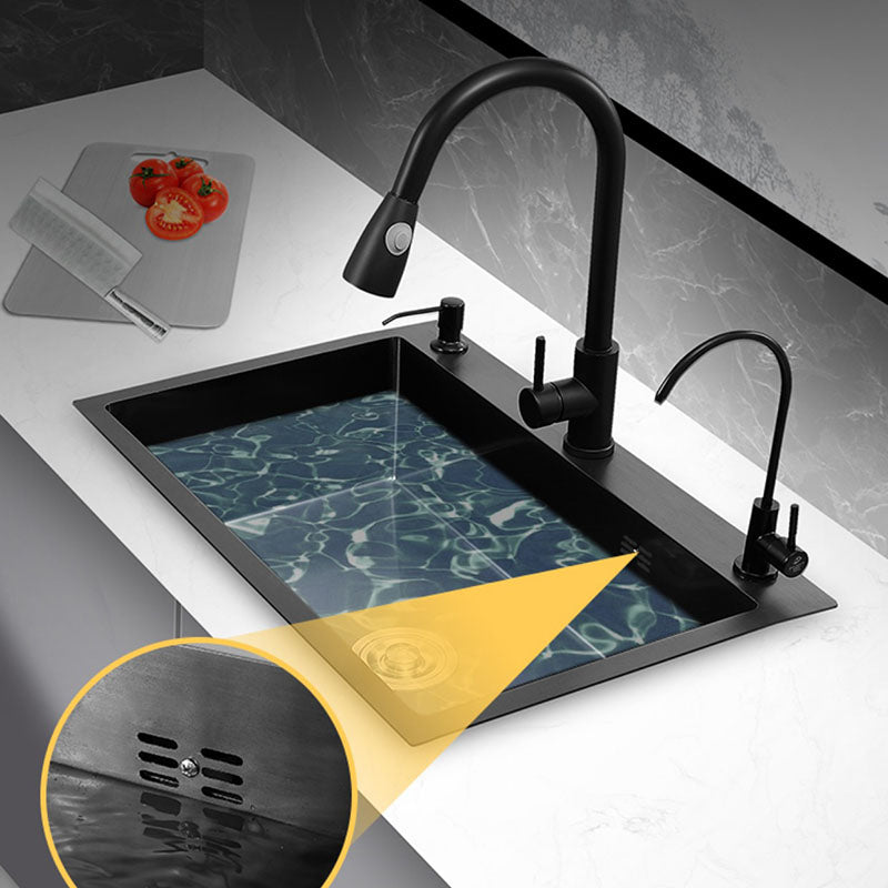 Drop-In Kitchen Sink Soundproof Design Stainless Steel Kitchen Sink Clearhalo 'Home Improvement' 'home_improvement' 'home_improvement_kitchen_sinks' 'Kitchen Remodel & Kitchen Fixtures' 'Kitchen Sinks & Faucet Components' 'Kitchen Sinks' 'kitchen_sinks' 7440231