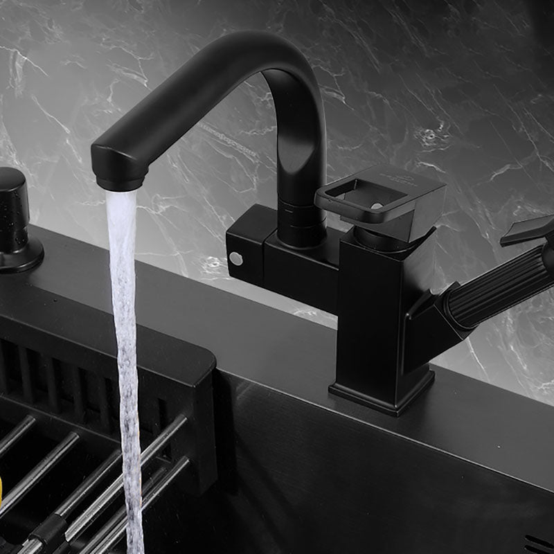 Drop-In Kitchen Sink Soundproof Design Stainless Steel Kitchen Sink Clearhalo 'Home Improvement' 'home_improvement' 'home_improvement_kitchen_sinks' 'Kitchen Remodel & Kitchen Fixtures' 'Kitchen Sinks & Faucet Components' 'Kitchen Sinks' 'kitchen_sinks' 7440236