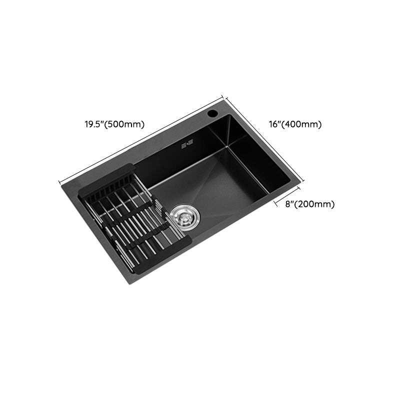 Drop-In Kitchen Sink Soundproof Design Stainless Steel Kitchen Sink Clearhalo 'Home Improvement' 'home_improvement' 'home_improvement_kitchen_sinks' 'Kitchen Remodel & Kitchen Fixtures' 'Kitchen Sinks & Faucet Components' 'Kitchen Sinks' 'kitchen_sinks' 7440238