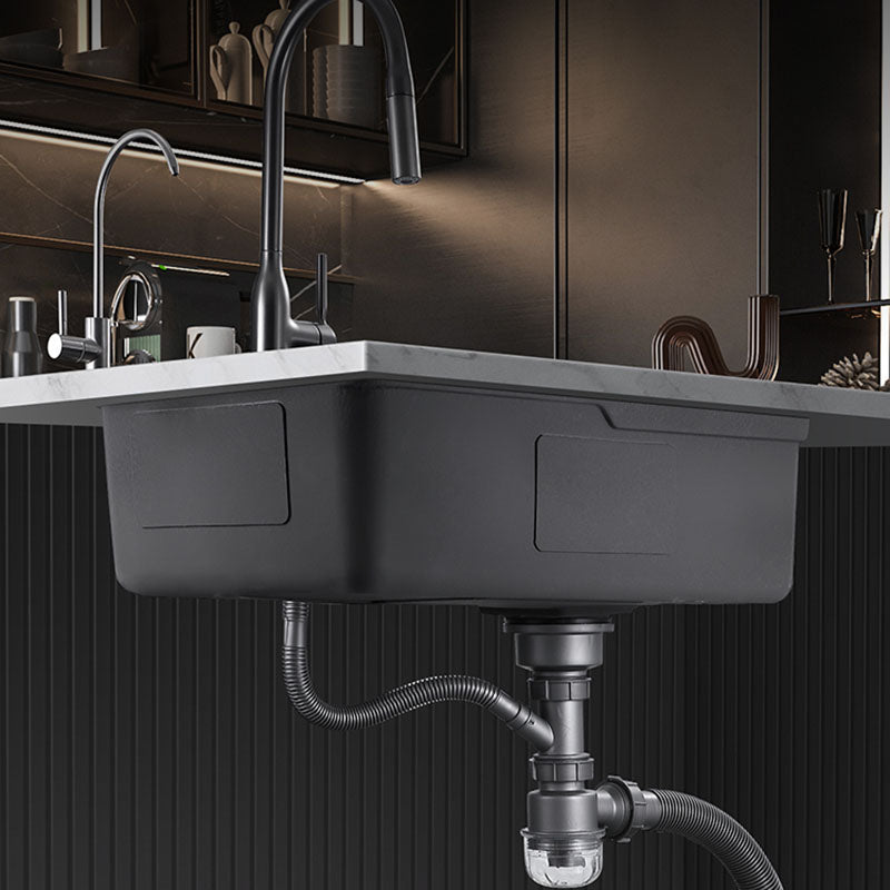 Drop-In Kitchen Sink Overflow Hole Design Kitchen Sink with Soundproofing Clearhalo 'Home Improvement' 'home_improvement' 'home_improvement_kitchen_sinks' 'Kitchen Remodel & Kitchen Fixtures' 'Kitchen Sinks & Faucet Components' 'Kitchen Sinks' 'kitchen_sinks' 7440258
