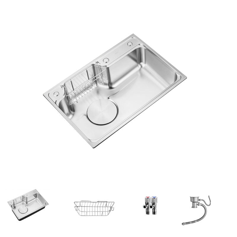 Soundproofing Stainless Steel Kitchen Sink Modern Style Stainless Steel Kitchen Sink 28"L x 19"W x 8"H Sink Only None Clearhalo 'Home Improvement' 'home_improvement' 'home_improvement_kitchen_sinks' 'Kitchen Remodel & Kitchen Fixtures' 'Kitchen Sinks & Faucet Components' 'Kitchen Sinks' 'kitchen_sinks' 7440271